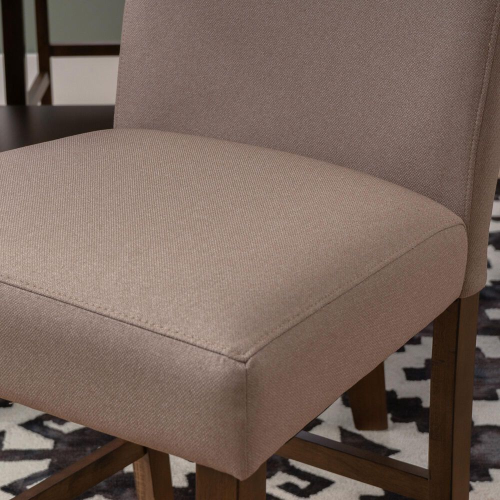 Linon Home Decor Spiva Counter Stool with Tan Cushion in Brown (Set of 2), , large