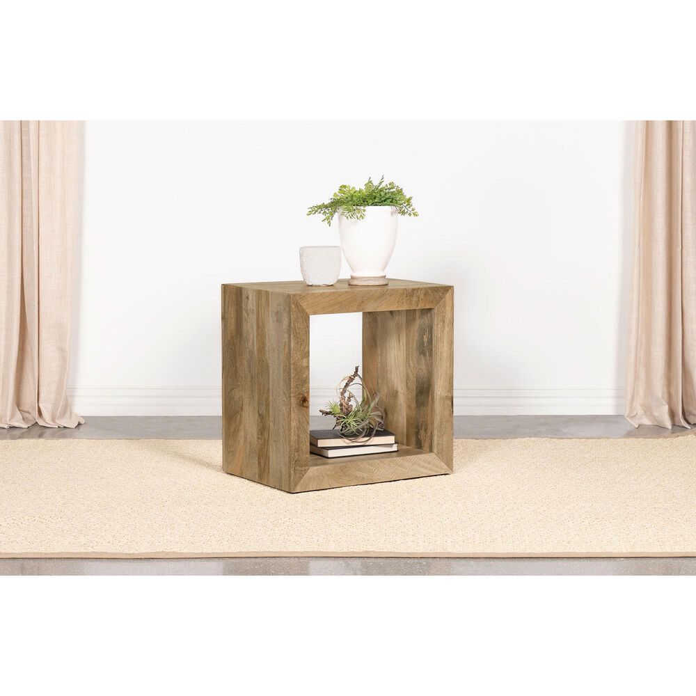 Coaster Benton Rectangular End Table in Natural, , large