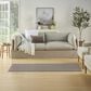 Nourison Courtyard Ivory and Charcoal 2" x 6" Indoor/Outdoor Runner, , large