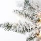 The Gerson Company 9" Pre-Lit Artificial Narrowed Flocked Pencil Pine with White Lights in Green, , large