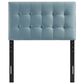Modway Lily Biscuit Tufted Performance Velvet Twin Headboard in Light Blue, , large