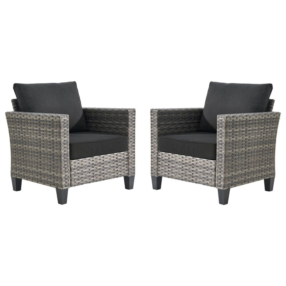 HOMLUX Patio Lounge Chair in Black (Set of 2), , large