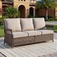Sunwell Garden Patio Wicker Sofa in Beige, , large