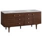 James Martin Vanities Amberly 72" Double Bathroom Vanity in Mid-Century Walnut with 3 cm Eternal Jasmine Pearl Silestone Top, Rectangular Sinks and FreePower Wireless Charger, , large