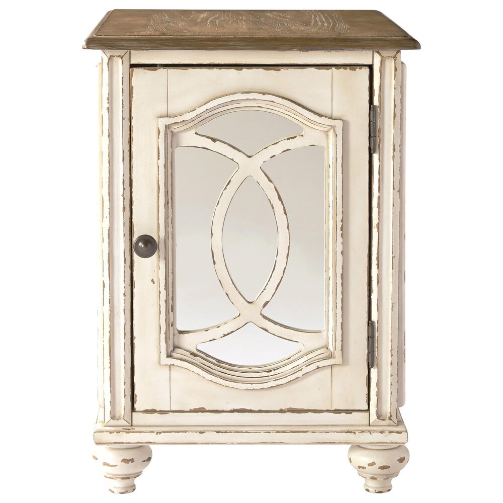Ashley Realyn Chairside End Table in White and Brown, , large