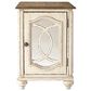 Ashley Realyn Chairside End Table in White and Brown, , large