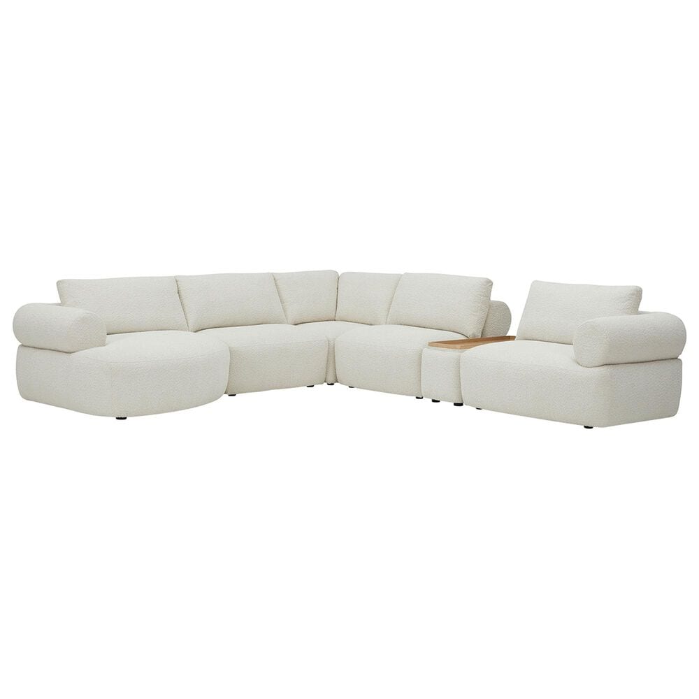 Interlochen 5-Piece Sectional in Azalea Cream, , large