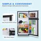 HOMLUX 3.5 Cu. Ft. Top Freezer Refrigerator with Adjustable Thermostat in Silver, , large