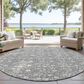 Dalyn Rug Company Soft Essentials Floral Gray 8" Round Indoor/Outdoor Area Rug, , large