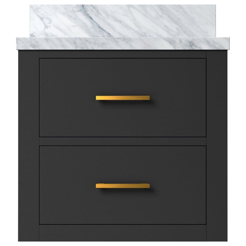 Lexora Home Castor 20&quot; Single Bathroom Vanity in Black with White Acrylic Top and Rectangular Sink, , large