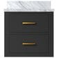 Lexora Home Castor 20" Single Bathroom Vanity in Black with White Acrylic Top and Rectangular Sink, , large