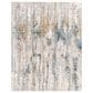 Surya Cardiff CDF-2306 Medium Gray, Light Blue, Mustard and Dark Blue 7"10" x 10"2" Area Rug, , large