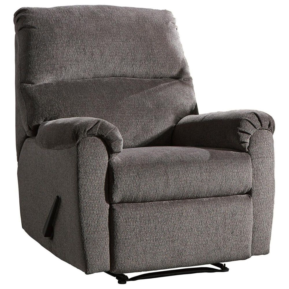 Ashley Nerviano Manual Zero Wall Recliner in Gray, , large