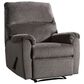 Ashley Nerviano Manual Zero Wall Recliner in Gray, , large