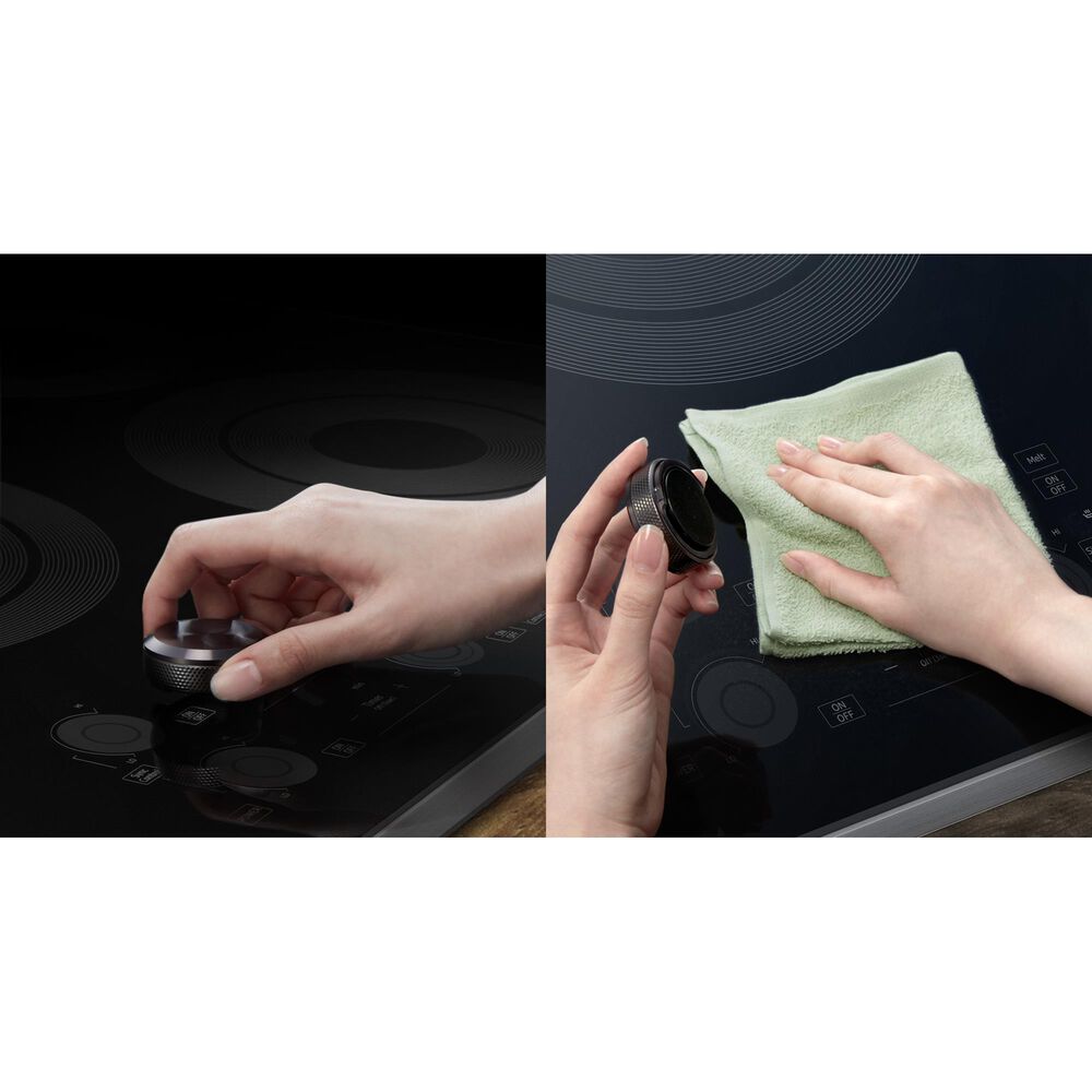 Samsung Bespoke 2-Piece Kitchen Package with White Bespoke 30" Combination Wall Oven and Stainless Steel 36" Electric Cooktop, , large