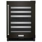 KitchenAid 24" Undercounter Wine Cellar with Right Hinge, Metal-Front Racks in Black Stainless Steel, , large