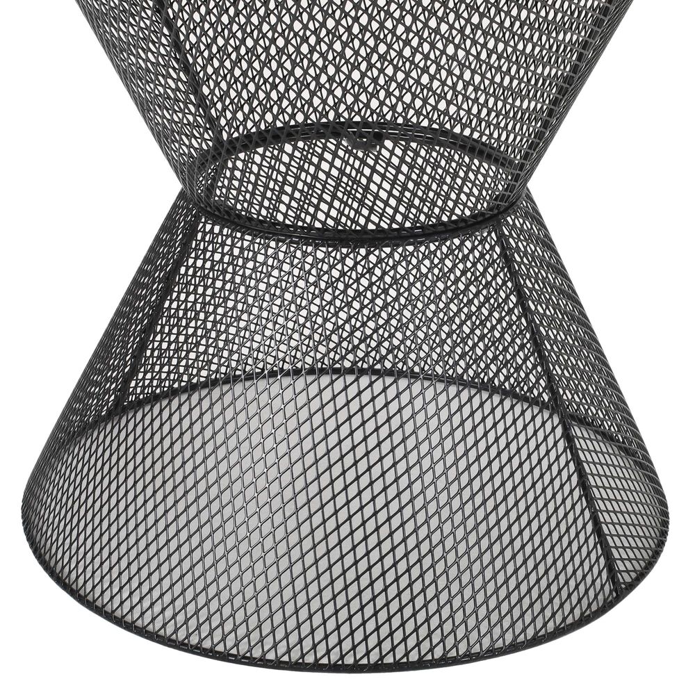 Hearth and Haven Nevada Round Patio Side Table in Matte Black, , large
