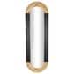 Maple and Jade 68" x 22" Oval Wall Mirror with Dimensional Carved Frame in Brown and Black, , large