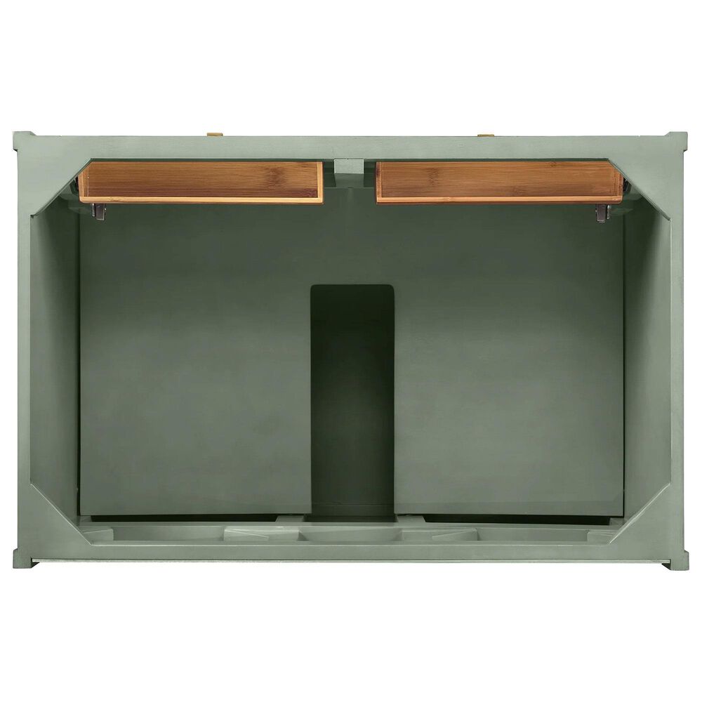 James Martin Vanities Chicago 36&quot; Single Bathroom Vanity in Smokey Celadon with 3 cm Carrara White Marble Top and Rectangular Sink, , large