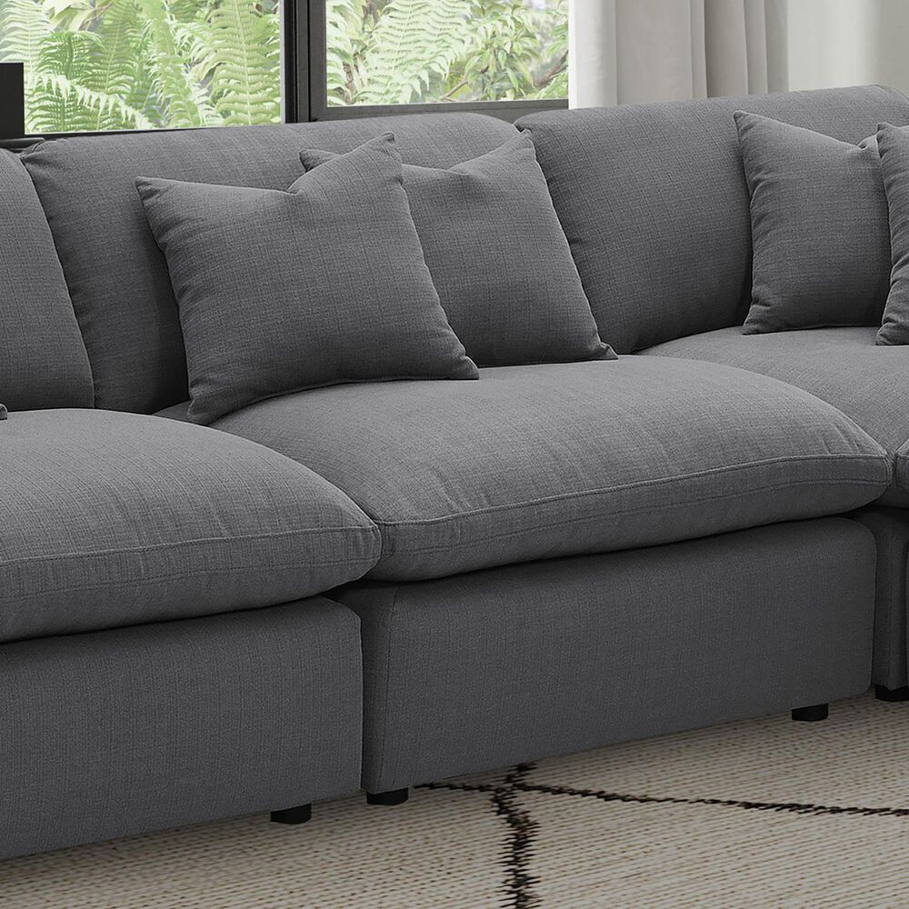 Coaster Hobson Accent Armless Chair in Charcoal, , large