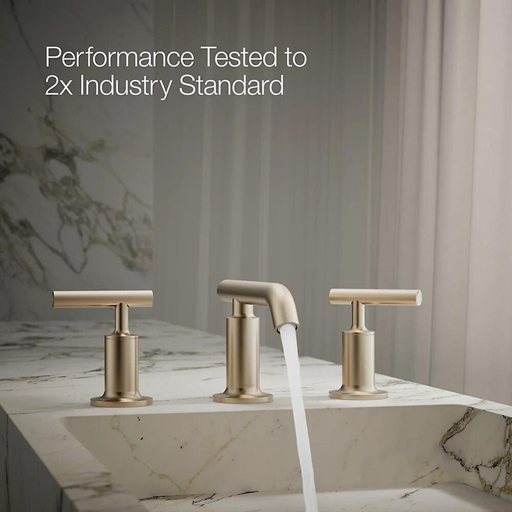 Kohler Purist Widespread Bathroom Sink Faucet in Vibrant Brushed Bronze, , large