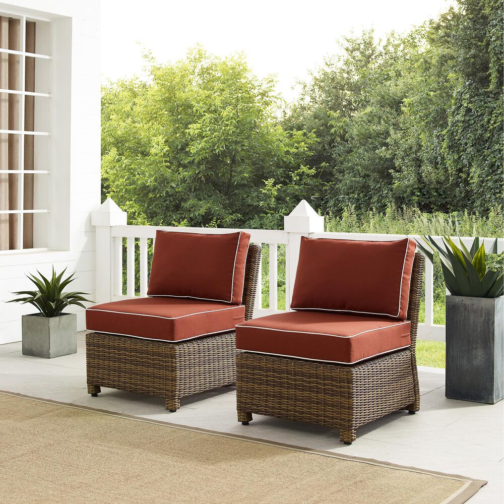 Crosley Furniture Bradenton 2-Piece Patio Chair Set in Sangria, , large