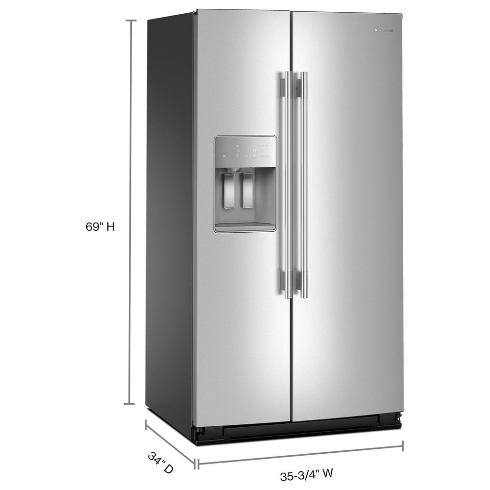 KitchenAid 28.7 Cu. Ft. Side-by-Side Refrigerator in Fingerprint Resistant Stainless Steel, , large