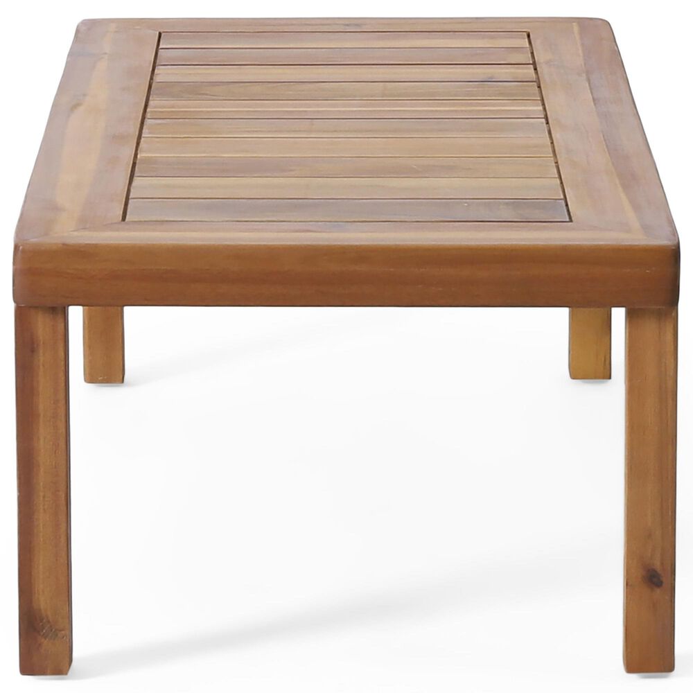 Hearth and Haven 2-Piece Patio Conversation Set with Cream Cushion in Teak, , large