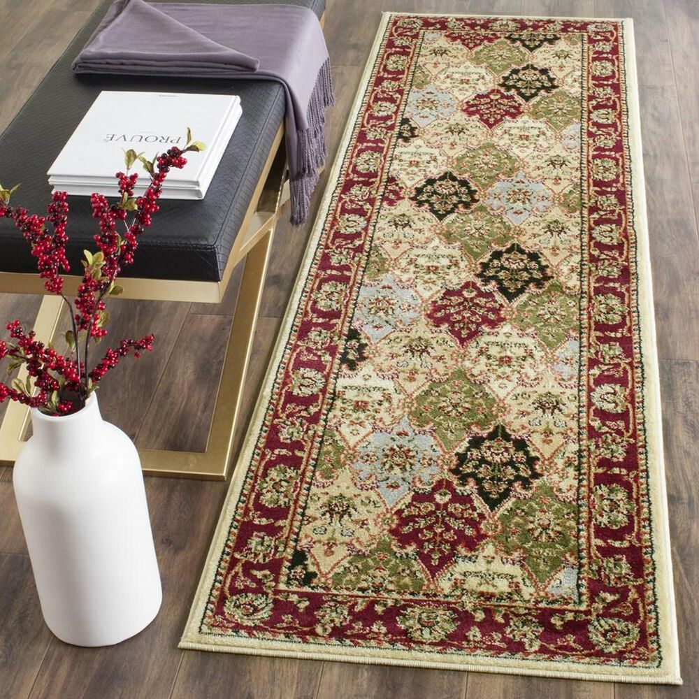 Safavieh Lyndhurst  2&#39;3&quot; x 12&#39; Multicolor and Red Runner, , large