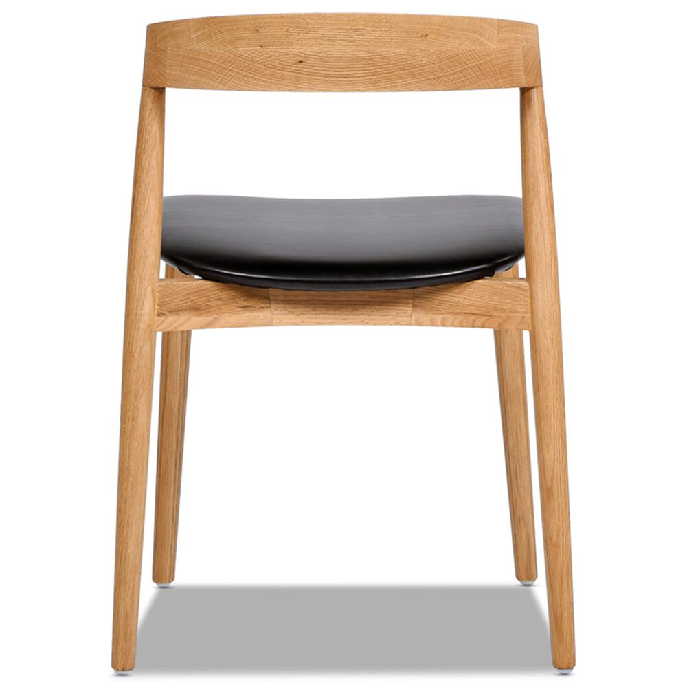 Jennifer Taylor Home Raven Side Chair with Black Cushion in Warm Natural Brown, , large