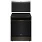 Whirlpool 2-Piece Kitchen Package with Black Stainless 6.4 Cu. Ft. Induction Range and Fingerprint Resistant Stainless Steel 1.1 Cu. Ft. Flush Mount Microwave, , large