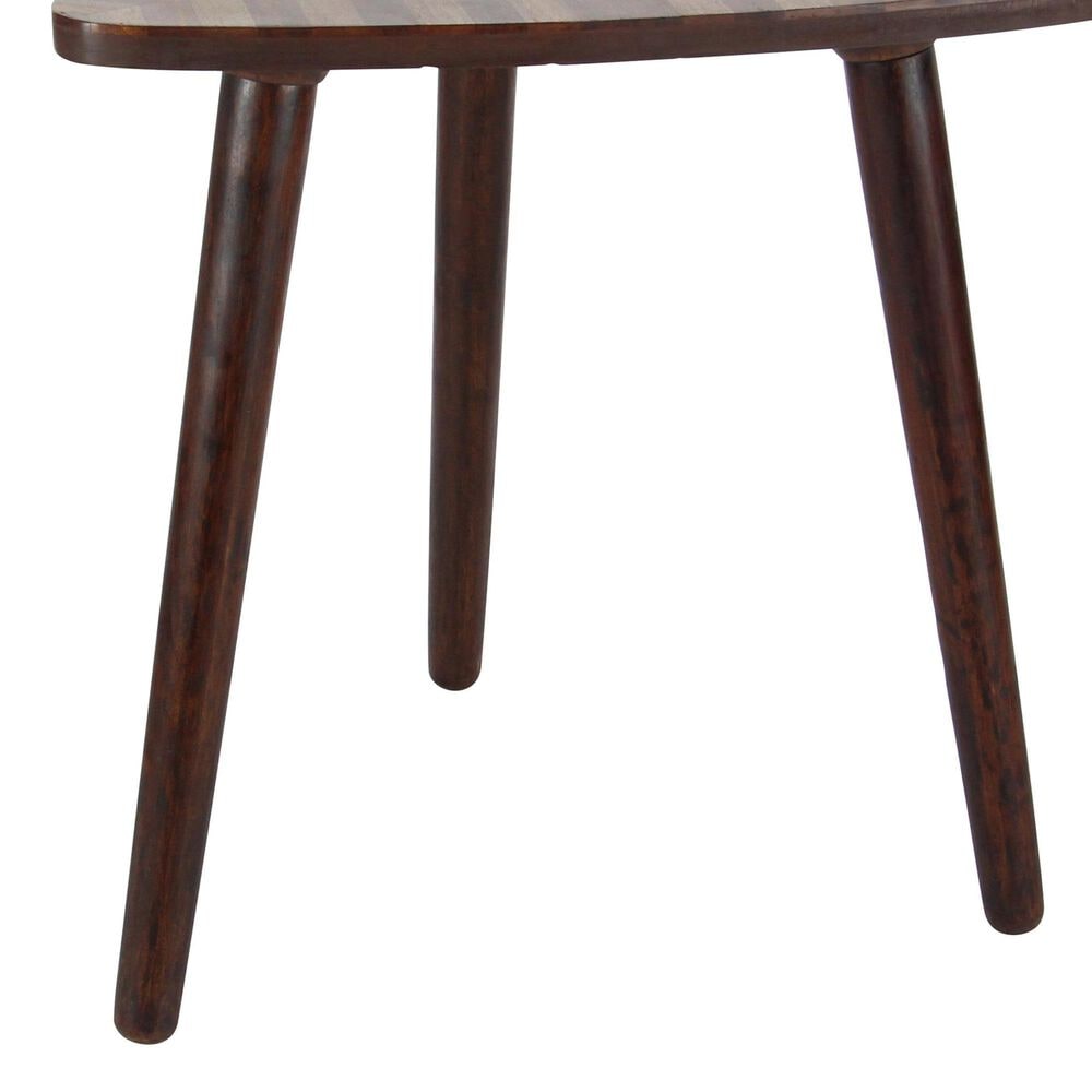 Maple and Jade Triangle End Table in Brown, , large