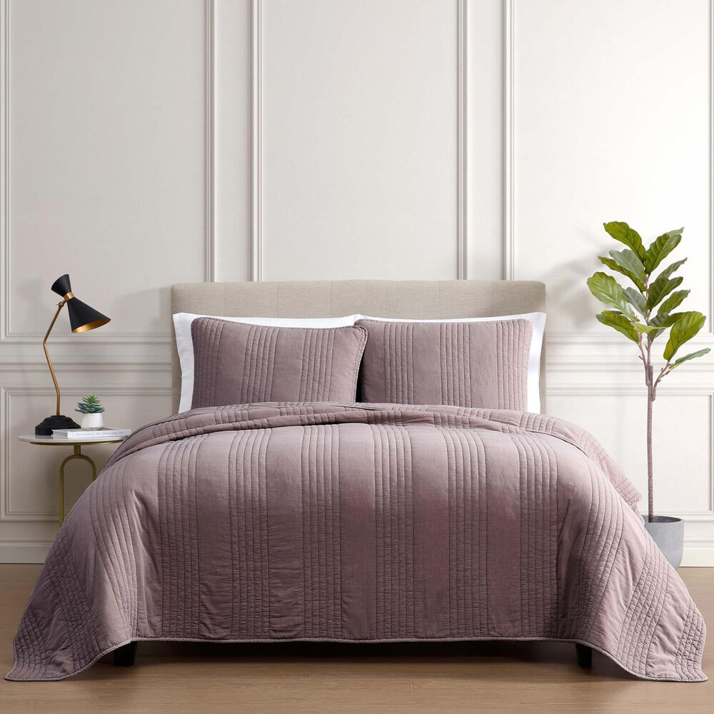 Hallmart Collectibles Sierra 3-Piece King Coverlet Set in Eggplant, , large