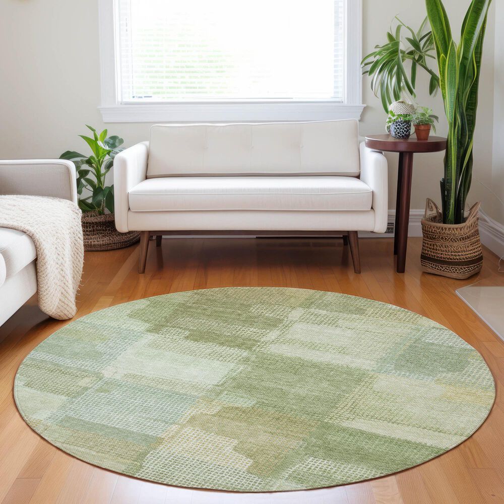 Dalyn Rug Company Ravenna RN10 8&#39; Round Green Area Rug, , large