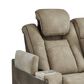 Ashley Next-Gen DuraPella Power Reclining Loveseat with Console in Sand, , large