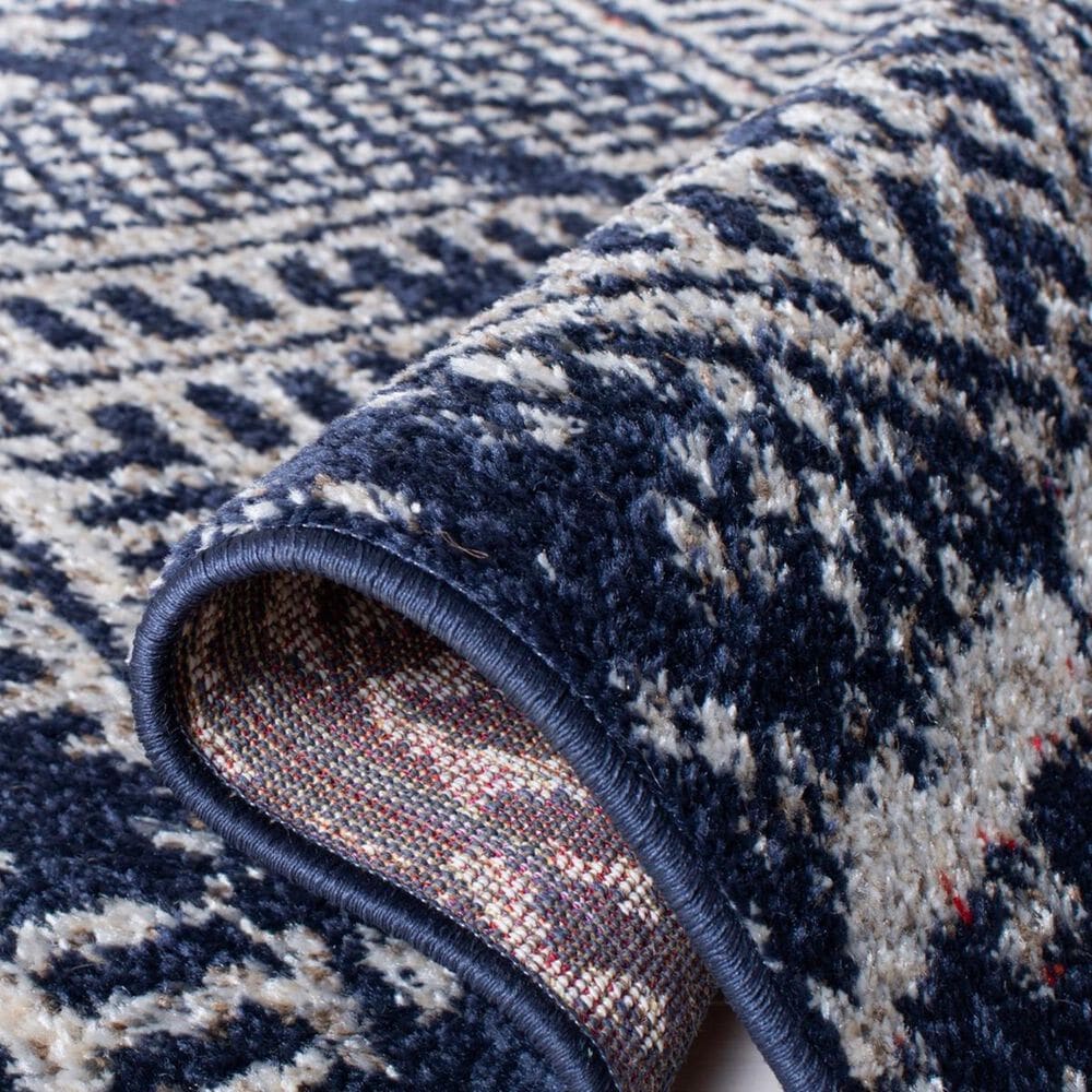 Safavieh Adirondack ADR202N 5&#39;1&quot; x 7&#39;6&quot; Vintage Navy and Light Grey Area Rug, , large
