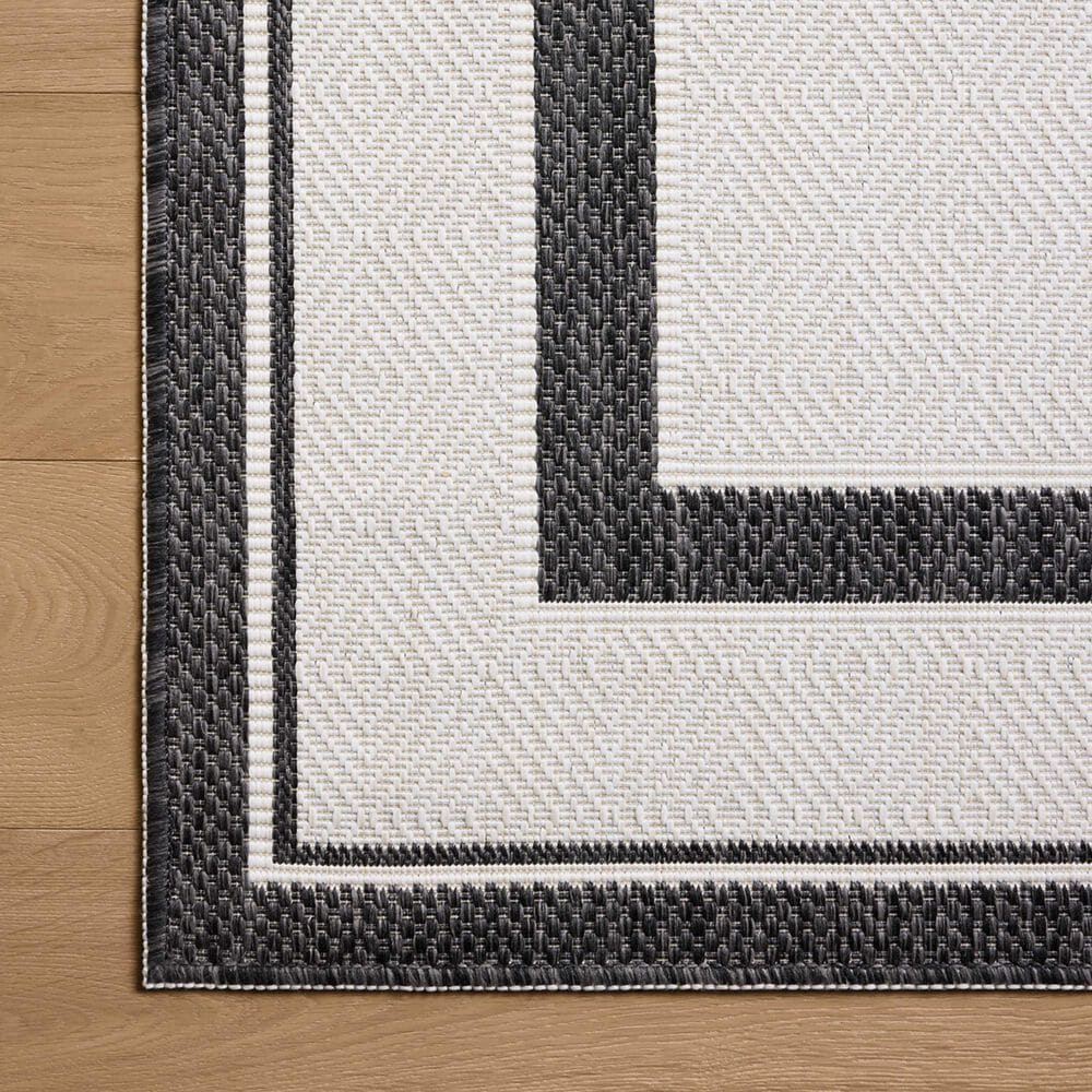 Loloi Easton Onyx and Ivory 8&#39;6&quot; x 11&#39;6&quot; Indoor/Outdoor Area Rug, , large