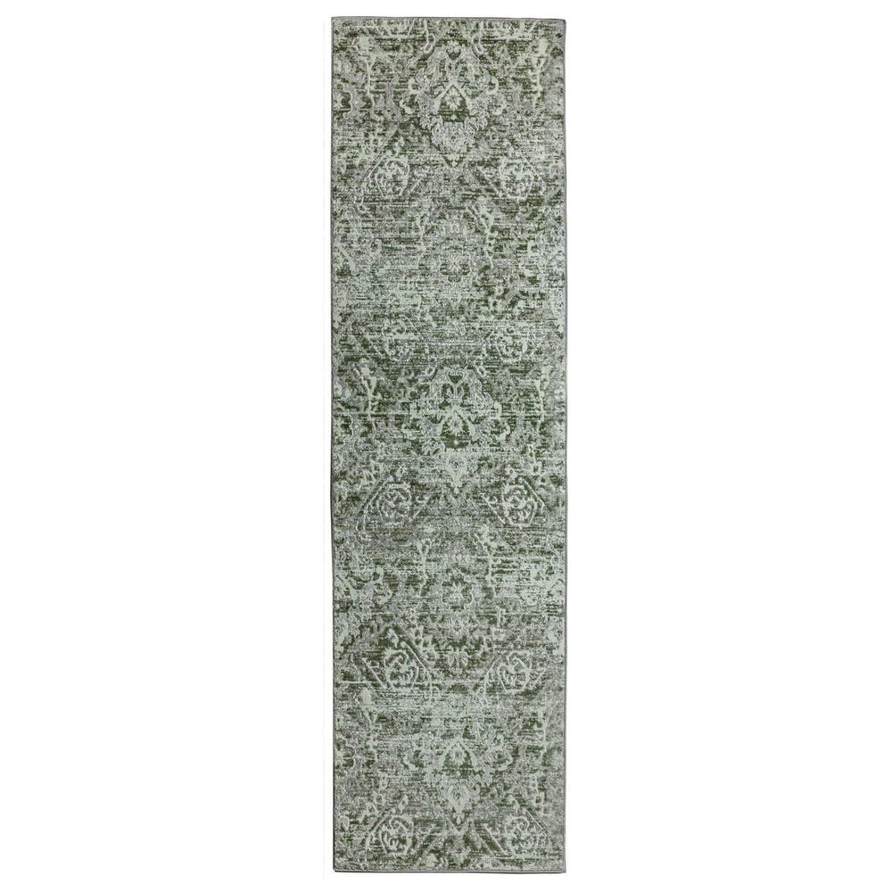Radici USA Livigno Damask 2"2" x 7"7" Green Area Rug, , large