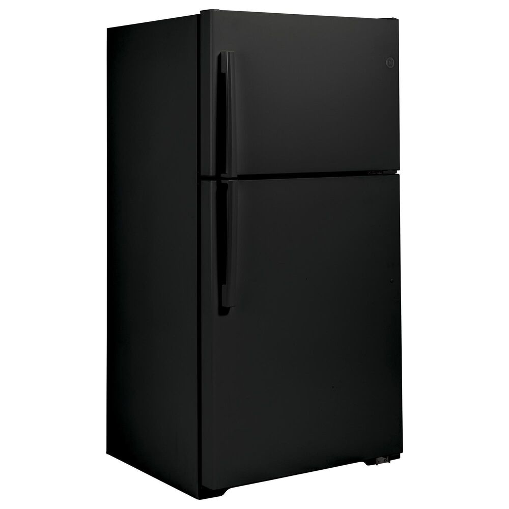 GE Appliances 21.9 Cu. Ft. Top-Freezer Refrigerator in Black, , large