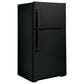 GE Appliances 21.9 Cu. Ft. Top-Freezer Refrigerator in Black, , large