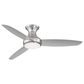 Minka-Aire Concept III 54" Ceiling Fan with LED Light in Brushed Nickel Wet, , large