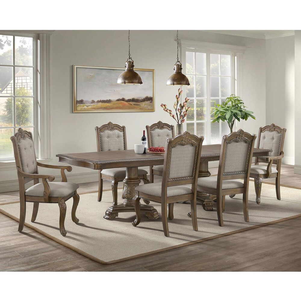 Mayberry Hill Madison Traditional Double Pedestal Dining Table in Walnut, , large
