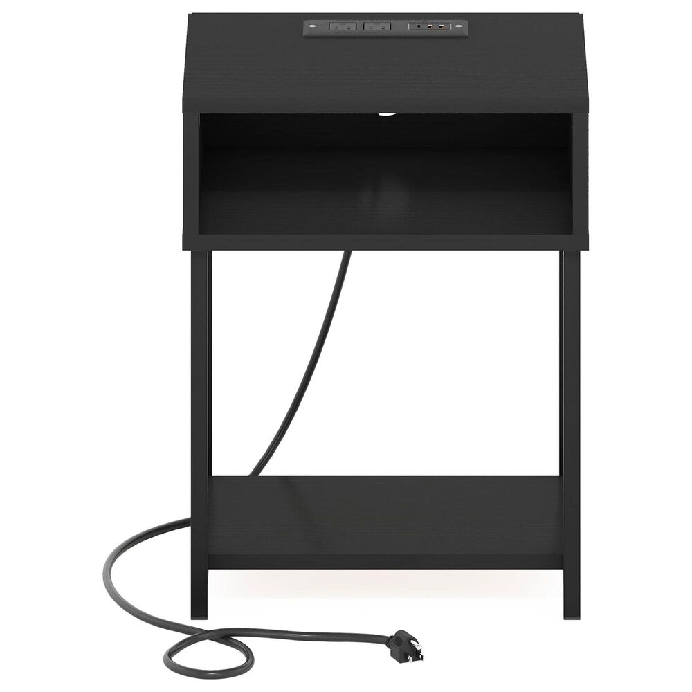 HOMLUX 19.7" 3-Tier End Table in Americano and Black, , large