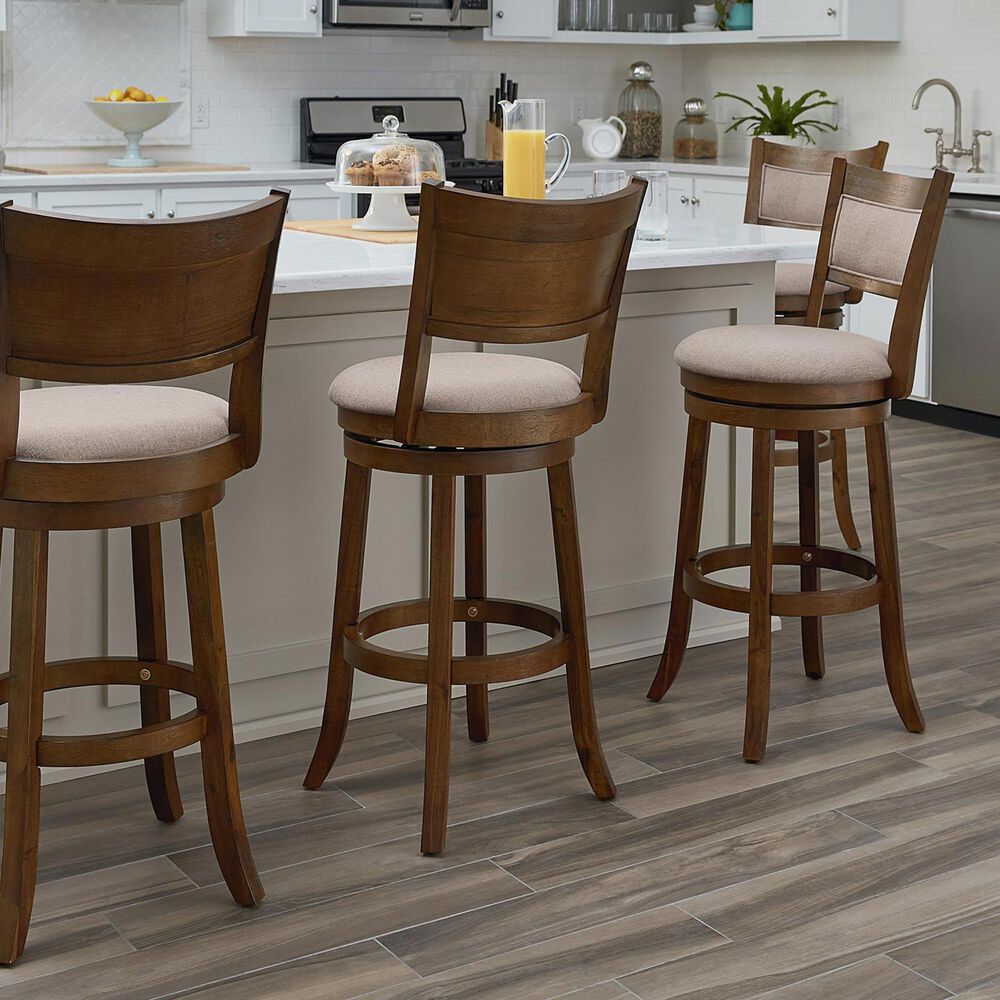 OSP Home 30&quot; Swivel Stool in Burnt Brown, , large