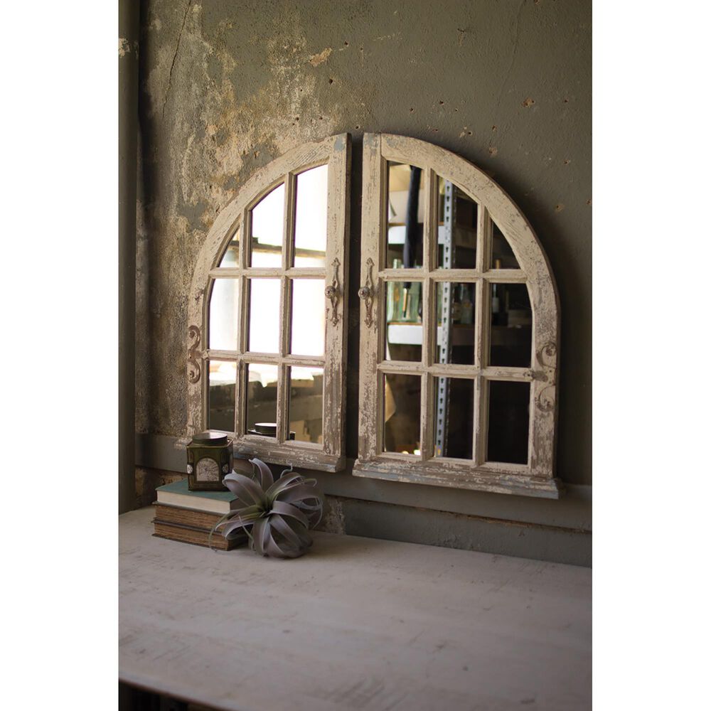 Kalalou Arched Window Mirror &#40;Set of 2&#41;, , large