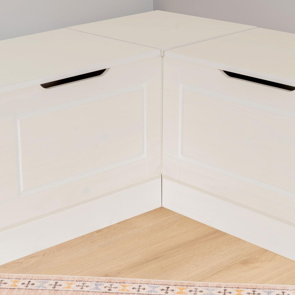 Linon Home Decor Tobin Backless Nook in White, , large