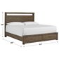 Riva Ridge Modern Loft Queen Panel Storage Bed in Greystone with USB Ports, , large