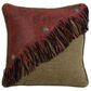 HiEnd Accents San Angelo 18" Square Throw Pillow in Red and Brown, , large