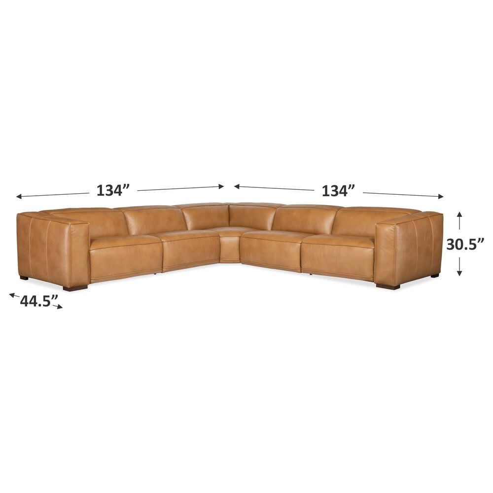 Hooker Furniture Fresco 5-Piece Stationary Reversible Sectional in Zen Carmel, , large