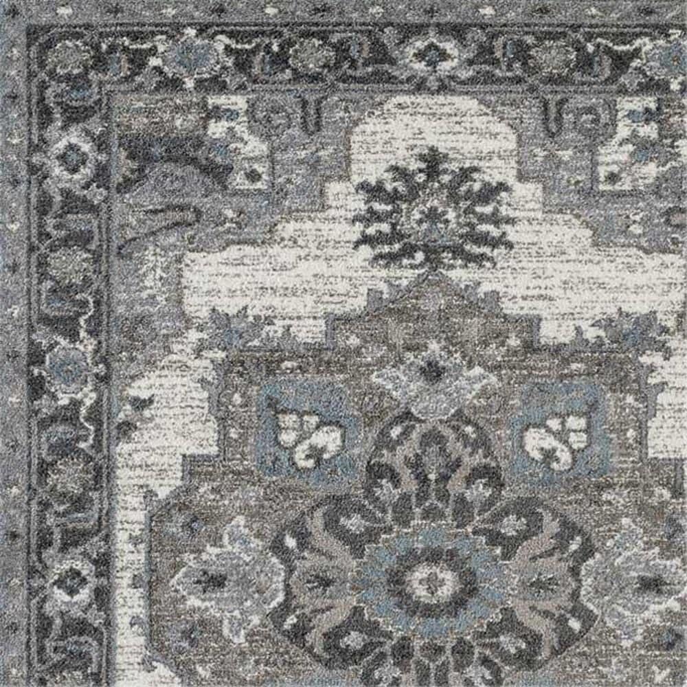 Amer Rugs Alexandria 6&#39;7&quot; Round Ivory and Stone Gray Area Rug, , large